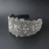 Baroque Rhinestone Geometric Wide-Sided Headband
