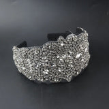 Baroque Rhinestone Geometric Wide-Sided Headband