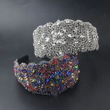 Baroque Rhinestone Geometric Wide-Sided Headband