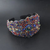 Baroque Rhinestone Geometric Wide-Sided Headband