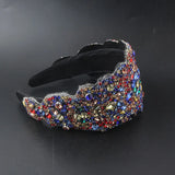 Baroque Rhinestone Geometric Wide-Sided Headband