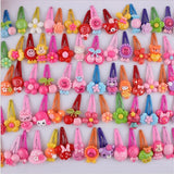 20pcs Flower Cartoon Resin Baby Hair Clip