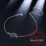 Vintage 925 Silver Anklet with Life Tree Pendant