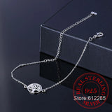 Vintage 925 Silver Anklet with Life Tree Pendant