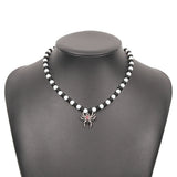 Micro-inlaid Spider Halloween Necklace Punk Hip Hop Personality Necklace