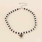 Micro-inlaid Spider Halloween Necklace Punk Hip Hop Personality Necklace