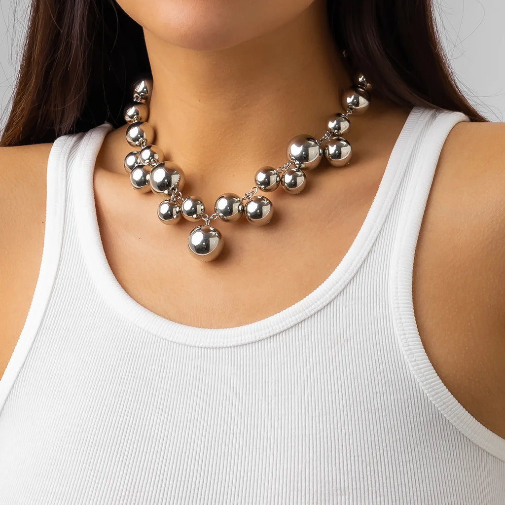 Vintage Beaded Pearl Necklace Clavicle Chain For Women