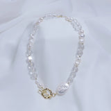 Crystal Pearl Necklace Women Valentine Jewelry