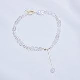 Crystal Pearl Necklace Women Valentine Jewelry