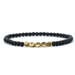 4mm Natural Stone Hematite Beads Bracelet for Men Women