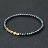 4mm Natural Stone Hematite Beads Bracelet for Men Women