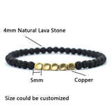 4mm Natural Stone Hematite Beads Bracelet for Men Women