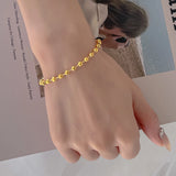 Stainless Steel Beads Chain Bracelets for Women Kpop Minimalist Jewelry