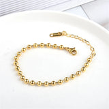 Stainless Steel Beads Chain Bracelets for Women Kpop Minimalist Jewelry
