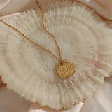 Stylish Beads Chain Handbag Pendant Necklace Plated Jewelry