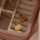 Stylish Beads Chain Handbag Pendant Necklace Plated Jewelry