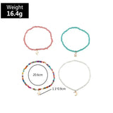 Bohemian Stars Moon Lock Measle Pendant Anklets Foot Chains Jewelry