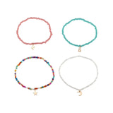 Bohemian Stars Moon Lock Measle Pendant Anklets Foot Chains Jewelry