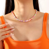 Colorful Daisy Flowers Choker Necklace for Women Girls
