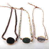Mixed Stones Glass Crystal Wrap Bracelet for Dropship