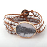 Mixed Stones Glass Crystal Wrap Bracelet for Dropship