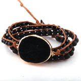 Mixed Stones Glass Crystal Wrap Bracelet for Dropship