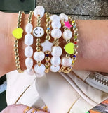 Elegant Pearl and Copper Bead Bracelet Set