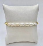 Elegant Pearl and Copper Bead Bracelet Set