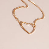 Heart Clavicle Chain Necklace for Women