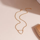 Heart Clavicle Chain Necklace for Women