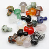 Opal Stone Mushroom Shape Pendants for Jewelry Making 15pcs