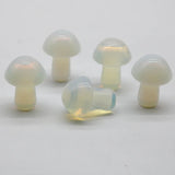Opal Stone Mushroom Shape Pendants for Jewelry Making 15pcs