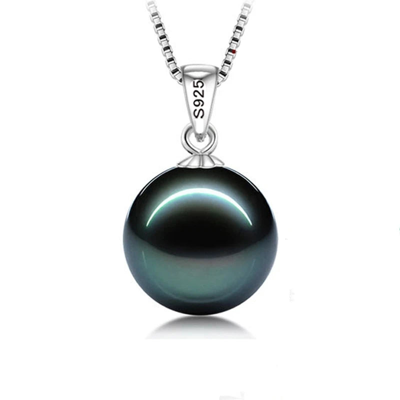 Pearl Pendant Necklace 925 Solid Silver Wedding Jewelry