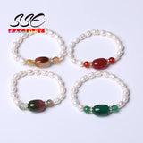 Natural Freshwater Pearl Bracelet Agates Pearl For Women