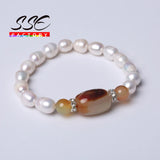 Natural Freshwater Pearl Bracelet Agates Pearl For Women