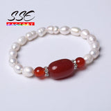Natural Freshwater Pearl Bracelet Agates Pearl For Women