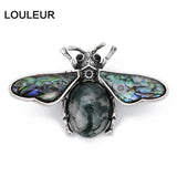 Bee Natural Stone Pearl Abalone Shell Pendant Charm Jewelry Making