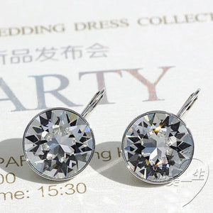 Bella Dangle Earrings Austrian Crystal Girl Wedding Party Bijoux Women Gift
