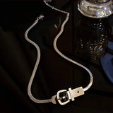 Titanium Steel Women Hip-hop Choker Necklaces Gothic Punk Chain Necklace