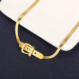 Snake Chain Necklace Stainless Steel Clavicle Chain Party Jewelry