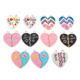 Multicolor Heart Enamel Metal Charms DIY Bracelet Necklace Jewelry,10Pairs