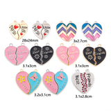Multicolor Heart Enamel Metal Charms DIY Bracelet Necklace Jewelry,10Pairs