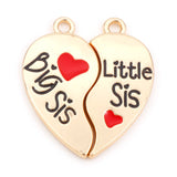 Multicolor Heart Enamel Metal Charms DIY Bracelet Necklace Jewelry,10Pairs