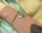 Crystal Stones Bracelet For Women Thick Chain Jewelry Christmas