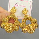 Copper African Nigeria Large Drop Earrings for Women