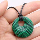 Agates Stone Pendant Necklace DIY Party Gift