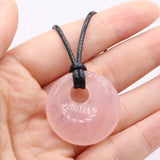 Agates Stone Pendant Necklace DIY Party Gift