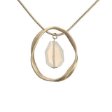 Hollow Round Pendant Necklace Long Chain Statement Jewelry