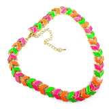 Twist Silver Chunky Thick Lock Choker Chain Necklaces