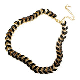 Twist Silver Chunky Thick Lock Choker Chain Necklaces